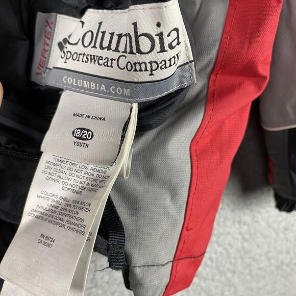 Vintage Columbia Youth Down Puffer Reversible Coat Jacket Ski XL 18-20 - Picture 10 of 16